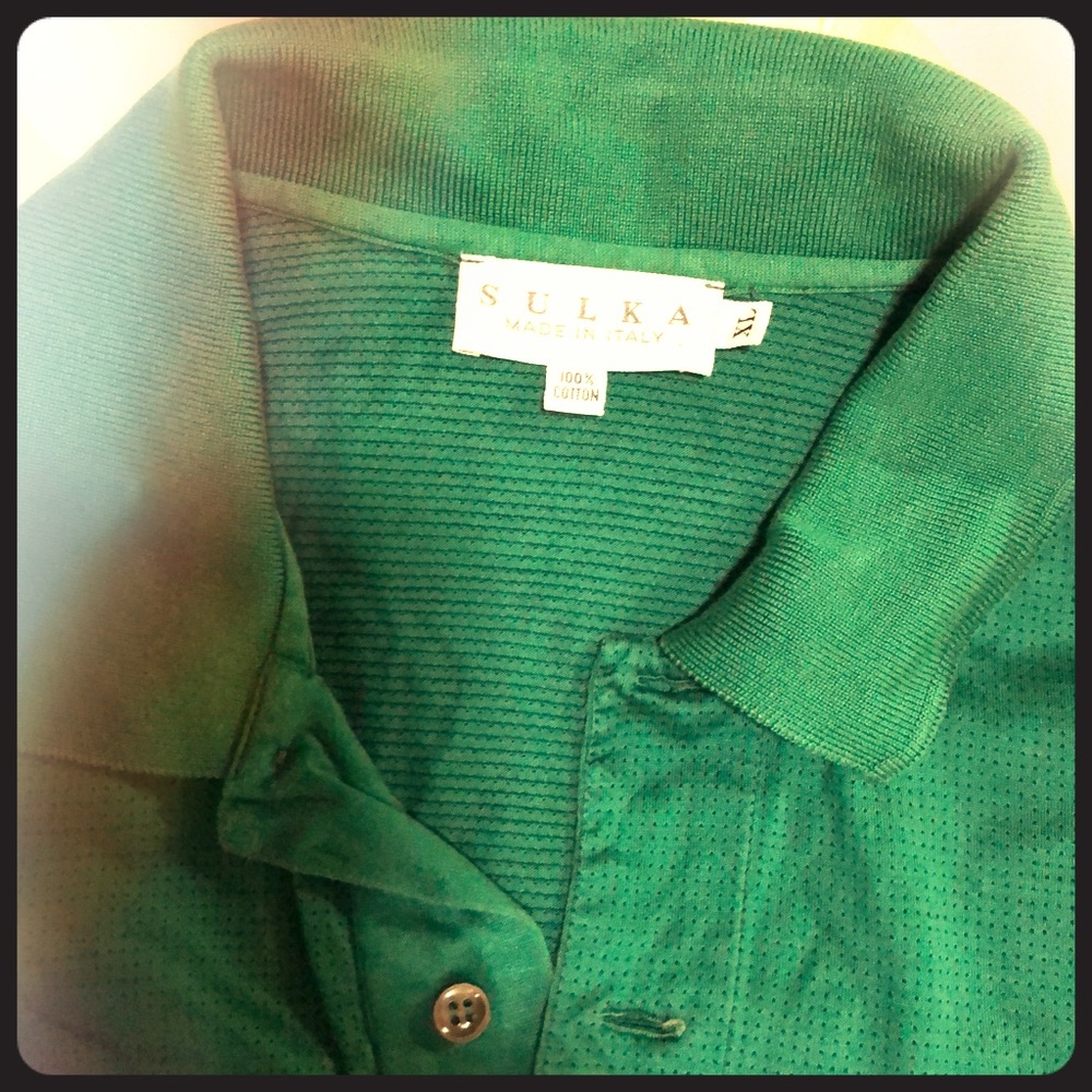 SULKA Polo Shirt XL  Made inItaly 100% Cotton